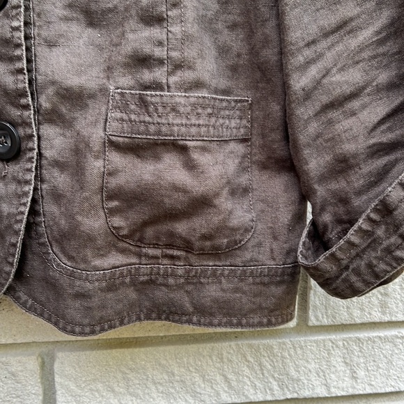 Marvin Richards Brown 100% Linen Jacket Sz M - Picture 6 of 9